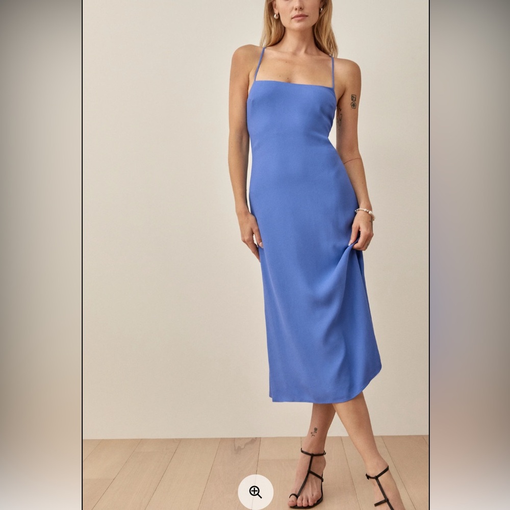 Reformation Dover Dress Light Blue